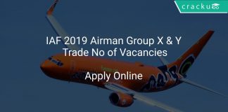 IAF 2019 Airman Group X & Y Trade No of Vacancies