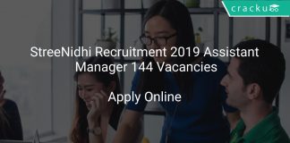StreeNidhi Recruitment 2019 Assistant Manager 144 Vacancies