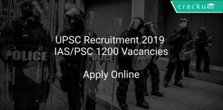 UPSC Recruitment 2019 IAS/PSC 1200 Vacancies