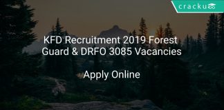 KFD Recruitment 2019 Forest Guard & DRFO 3085 Vacancies