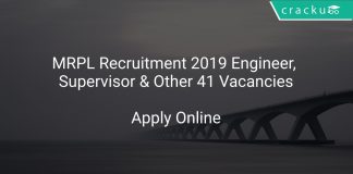 MRPL Recruitment 2019 Engineer, Supervisor & Other 41 Vacancies