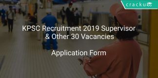 KPSC Recruitment 2019 Supervisor & Other 30 Vacancies