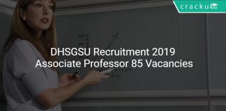 DHSGSU Recruitment 2019 Associate Professor 85 Vacancies