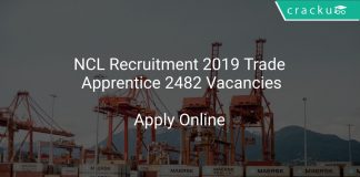NCL Recruitment 2019 Trade Apprentice 2482 Vacancies