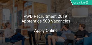 PWD Recruitment 2019 Apprentice 500 Vacancies