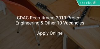 CDAC Recruitment 2019 Project Engineering & Other 10 Vacancies