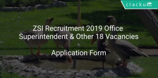 ZSI Recruitment 2019 Office Superintendent & Other 18 Vacancies