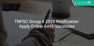 TNPSC Group 4 2019 Notification Apply Online 6491 Vacancies