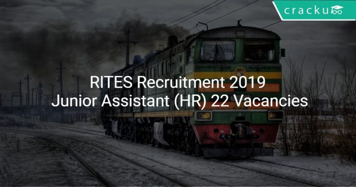 RITES Recruitment 2019 Junior Assistant (HR) 22 Vacancies