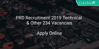 PRD Recruitment 2019 Technical & Other 234 Vacancies