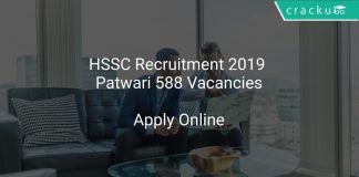 HSSC Recruitment 2019 Patwari 588 Vacancies