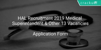 HAL Recruitment 2019 Medical Superintendent & Other 13 Vacancies