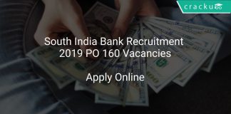South India Bank Recruitment 2019 PO 160 Vacancies