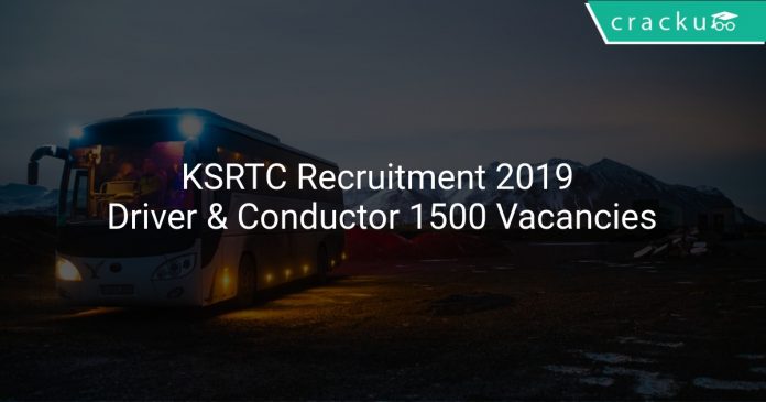 KSRTC Recruitment 2019 Driver & Conductor 1500 Vacancies