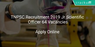 TNPSC Recruitment 2019 Jr Scientific Officer 64 Vacancies