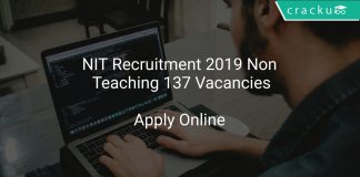 NIT Recruitment 2019 Non Teaching 137 Vacancies
