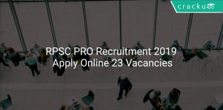 RPSC PRO Recruitment 2019 Apply Online 23 Vacancies