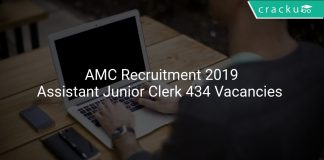 AMC Recruitment 2019 Assistant Junior Clerk 434 Vacancies