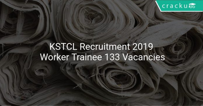KSTCL Recruitment 2019 Worker Trainee 133 Vacancies