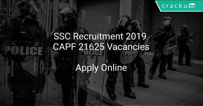 SSC Recruitment 2019 CAPF 21625 Vacancies