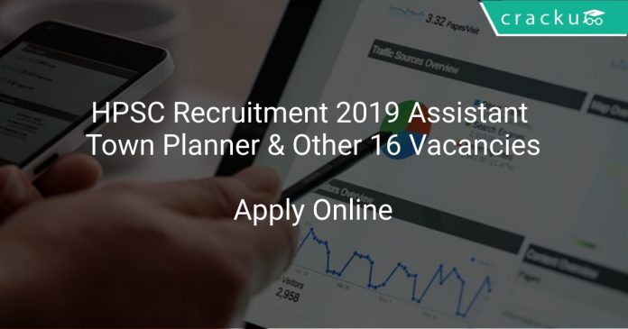 HPSC Recruitment 2019 Assistant Town Planner & Other 16 Vacancies