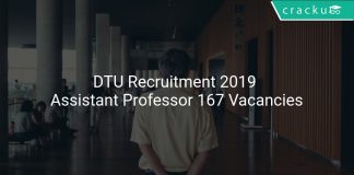 DTU Recruitment 2019 Assistant Professor 167 Vacancies