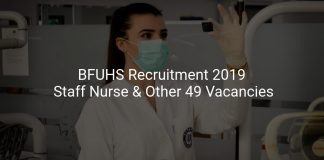 BFUHS Recruitment 2019 Staff Nurse & Other 49 Vacancies