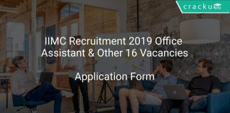 IIMC Recruitment 2019 Office Assistant & Other 16 Vacancies