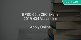BPSC 65th CEC Exam 2019 434 Vacancies