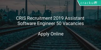 CRIS Recruitment 2019 Assistant Software Engineer 50 Vacancies