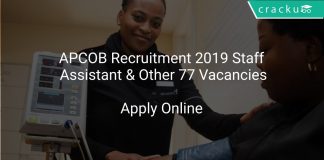 APCOB Recruitment 2019 Staff Assistant & Other 77 Vacancies