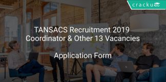 TANSACS Recruitment 2019 Coordinator & Other 13 Vacancies