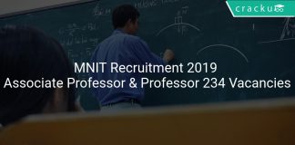 MNIT Recruitment 2019 Associate Professor & Professor 234 Vacancies