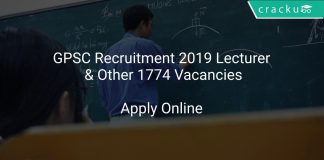 GPSC Recruitment 2019 Lecturer & Other 1774 Vacancies