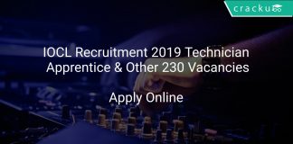 IOCL Recruitment 2019 Technician Apprentice & Other 230 Vacancies