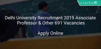 Delhi University Recruitment 2019 Associate Professor & Other 691 Vacancies