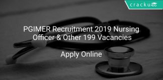 PGIMER Recruitment 2019 Nursing Officer & Other 199 Vacancies