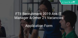 FTII Recruitment 2019 Ass IT Manager & Other 21 Vacancies