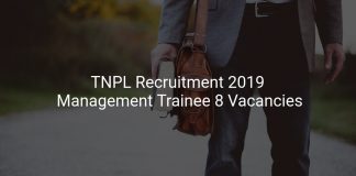 TNPL Recruitment 2019 Management Trainee 8 Vacancies