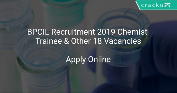 BPCL Recruitment 2019 Chemist Trainee & Other 18 Vacancies