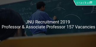 JNU Recruitment 2019 Professor & Associate Professor 157 Vacancies