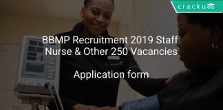 BBMP Recruitment 2019 Staff Nurse & Other 250 Vacancies