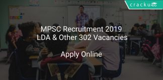 MPSC Recruitment 2019 LDA & Other 302 Vacancies