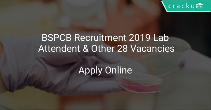 BSPCB Recruitment 2019 Lab Attendent & Other 28 Vacancies