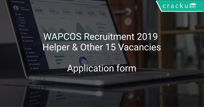 WAPCOS Recruitment 2019 Helper & Other 15 Vacancies