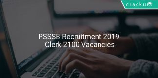 PSSSB Recruitment 2019 Clerk 2100 Vacancies