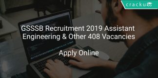 GSSSB Recruitment 2019 Assistant Engineering & Other 408 Vacancies