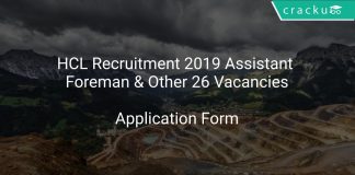 HCL Recruitment 2019 Assistant Foreman & Other 26 Vacancies