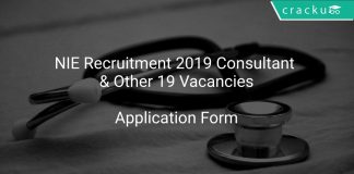 NIE Recruitment 2019 Consultant & Other 19 Vacancies