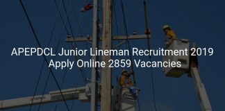 APEPDCL Junior Lineman Recruitment 2019 Apply Online 2859 Vacancies